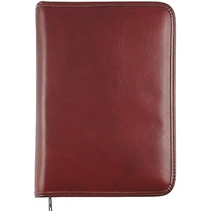 Echtes Leder Agenda mit Reißverschluss - Elegant - Täglich 15x21 Täglich-wöchentlich 17x24-dunkelbraun