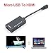 Produktbild HKFV Micro USB zu HDMI Adapter Kurze Kabel für LG für HTC für Sony für Samsung HDTV USB zu HDMI Adapter für LG, HTC, Sony, Samsung HDTV