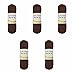 Produktbild 5er Pack Wolle uni Serie -Florida- dunkel braun 100% BW 250g, Häkelgarn Schulgarn Topflappengarn Marke: LaLuna®