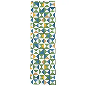 Saral Home Cotton Printed Runner (Green, 50X180 cm)