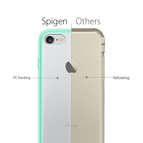 Spigen Ultra Hybrid 4 7  Funda Transparente  Turquesa - Fundas para tel  fonos m  viles  Funda  Apple  iPhone 7  11 9 cm  4 7    Transparente  Turquesa 
