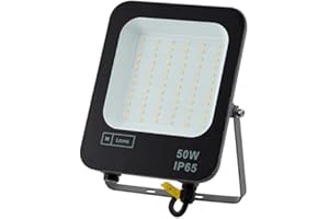 M Ledme - Projecteur Led Napoli 50W, 6.000 lumens, IP65 Dimmable, Lumière froide (6000k). Utilisation pour jardin, patios, parking, hôtel, bateaux etc.
