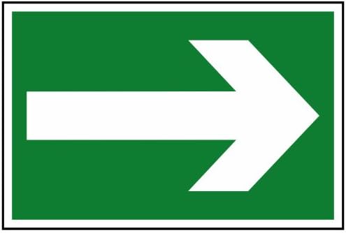 Scan SCA1521 Self adhesive PVC sign - Arrow symbol - 300 x 200mm