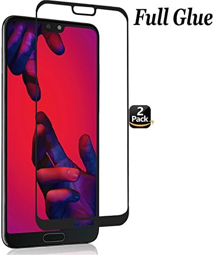 [2 Pack] Honor 10 Screen Protector, [Full Coverage] [Full Adhesive Glue][Auto Absorption] [ Corrected] Ferlinso Case Friendly Bubble Free Tempered Glass Protection Film with Lifetime Replacement Warranty for for Huawei Honor 10 (Black)