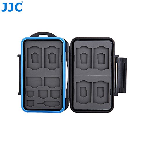 JJC Multi Memory Card Case MC-STM18 Speicherkarten Schutzbox für 6 x SD, 6 x Micro SD, 2 x SIM, 2 x Micro SIM, 2 x Nano SIM Cards – extreme Wasserdicht und Stoßfest Box Safe Tasche Etui Aufbewahrungsbox Hülle - 3