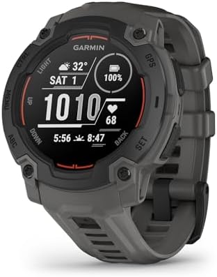 Garmin Instinct E, Smartwatch, 45mm, Display MIP, GPS, Cardio, SpO2, +70 app per lo sport, Training Readiness, Activity Tracker 24/7, Notifiche, Connect IQ, Autonomia 16 giorni (Black & Charcoal)