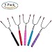 Produktbild ZeWoo 5 Stück Marshmallow Sticks Bräter Ausziehbar 24-85cm Lange Teleskop Grillspieße für Lagerfeuer Grillspiess Teleskop Grillspieß Braeter Edelstahl mit Marshmallow Einfacher Handgriff Grillfest für Picknick Camping Campfire BBQ Camping Hot Dog Gemüse