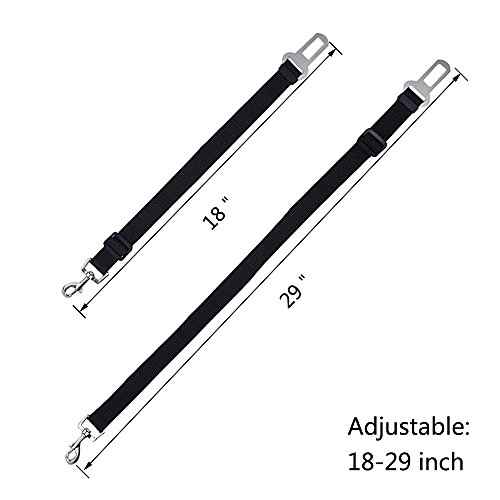 Mudder-Dog-Seat-Belt-Pet-Car-Safety-Straps-Leads-Restraint-Harness-Adjustable-for-Cars-Vehicle-Black-3-Pack