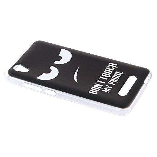 Lusee Funda de silicona para ZTE Blade A452 Suave Cascara TPU negro Don t touch my phone reviews Lusee Funda de silicona para ZTE Blade A452 Suave Cascara TPU negro Don t touch my phone
