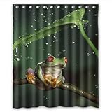 Lili Personal de la Cortina de Ducha Rana Mono Personalizado Polyester 152cm x 183cm.