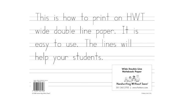 Handwriting Without Tears Wide Double Lined Paper 100 Sheets By School Specialty Amazon Co Uk Office Products Handwriting Without Tears Wide Double Lined Paper 100 Sheets By School Specialty Amazon Co Uk Office Products