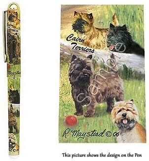 Rollerball Cairn Terrier Gift. Beautiful Pen with black velvet pouch.