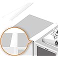 Linda's Essentials Silicone Stove Gap Covers (2 Pack), Heat Resistant Oven Gap Filler Seals Gaps Between Stovetop and Counter, Easy to Clean Stove Gap Guard (25 Inches, White)
