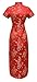 Produktbild Chinesisches kleid qipao abendkleid lange ärmelkurz rot 44