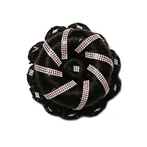 HEAVEN Natural Black Long Heavy Hair Bun For Women And Girls Pack Of 1pc Black