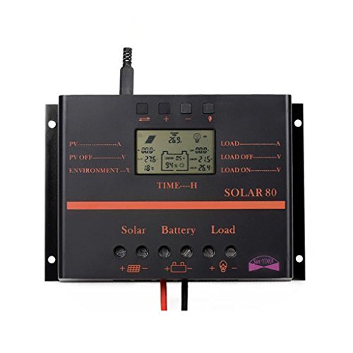 Magideal 80A 12V/24V LCD Solar Battery Regulator Charge Discharge Controller & USB RS.6270 (55.00% Off) - Amazon