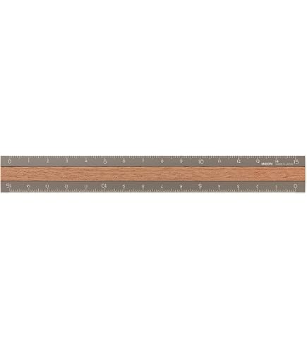 Midori aluminium linjal svart 15 cm – Rum för Papper