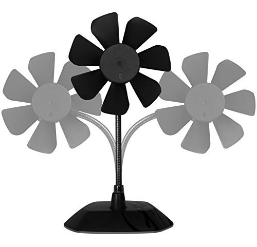 ARCTIC Breeze Schwarz – USB Tischventilator mit flexiblem Hals und einstellbarer Drehzahl – 800 – 1.800 U/min - 3