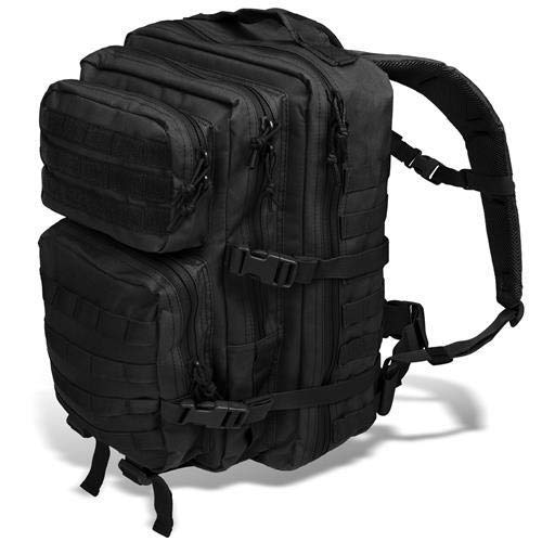 Black Snake US Assault Pack II Damen und Herren Rucksack Outdoor Backpack Schwarz