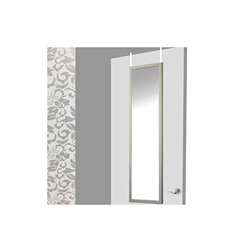 Silbere Blumen Türspiegel (37x2x128)