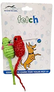 Pets Empire at Bite Toy-Cat Teaser Mouse Toy Elastic Rope Mouse Toy Creative Pet Cat Teeth Grinding Chew Toys 2 Pcs ( Color May Vary )