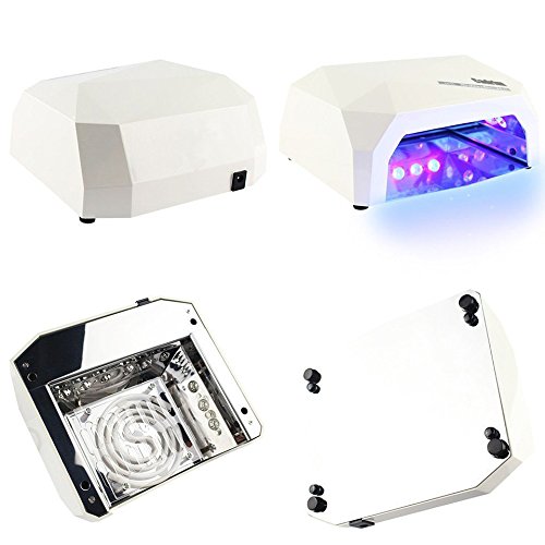 Cadrim 36W UV LED Nagellampe Maniküre/Pediküre,Nageltrockner Diamantförmig mit Automatischer Sensor – Perfekt für Nagelstudios zum Trocknen oder Polieren von Nägeln und Gel– Trocknet Fingernägel und Zehnägel - 4