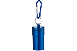 Cenicero Del Coche,LSGGTIM Ceniceros PortáTiles Mini,Cenicero De Acero Inoxidable Con MosquetóN,Mini Cenicero PortáTil,Para Cigarrillos Para Bolsa Mochila,Azul