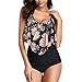 Produktbild ITISME   Frauen Siamese Bikini Set Push-Up StripeSwimwear Beachwear Badeanzug