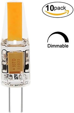10-PACK YTJ Warm White 6W DC/AC 12V Dimmable Mini G4 LED COB LED Bulb Chandelier Light Replace Halogen G4 Lamps