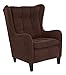 Produktbild Max Winzer 29811-1100-2051701-F09 Ohrenbackensessel Merlon, Holz/Polyätherschaum, Braun, 89 x 75 x 108 cm