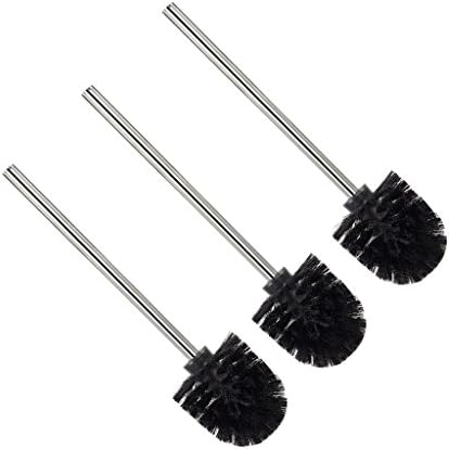 ValueWay 3x Replacement Black Bathroom Toilet Brush Head Holders