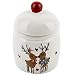 Produktbild Vorratsdose Kissing Deer Design Porzellan 12x8x8cm creme braun Weihnachten Xmas