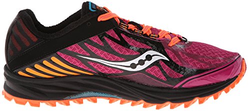 Saucony Peregrine 4 Black Purple Orange, BLACK/PURPLE/ORANGE, 5.5 UK