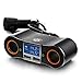 Produktbild Banbie 12V DC Zigarettenanzünder Adapter 2 Wege Doppel Steckdose Dual USB LCD Autoladegerät Splitter Spannungsüberwachung