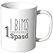 Produktbild JUNIWORDS Tasse mit dem Schriftzug - Wähle eine Farbe - "I bims 1 Spasd" - Weiß