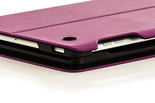 ForeFront Cases® Neue Apple iPad Mini 3 / 3rd Generation (Oktober 2014) Leder drahtlose Bluetooth Tastaturhülle– Vollständiges QWERTZ-Layout und eingebauter, wiederaufladbarer Akku inkl. Eingabestift und Displayschutz - 6