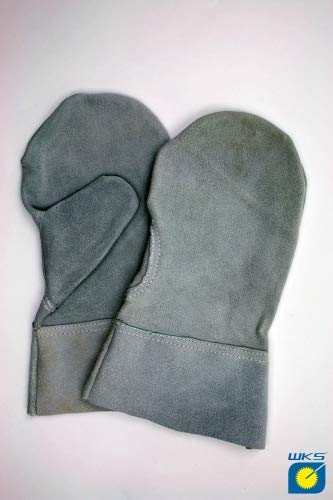 Preisvergleich Produktbild Schutzhandschuhe aus Spalt-Leder, Fausthandschuh, mit Stulpe, ca. 28 cm
