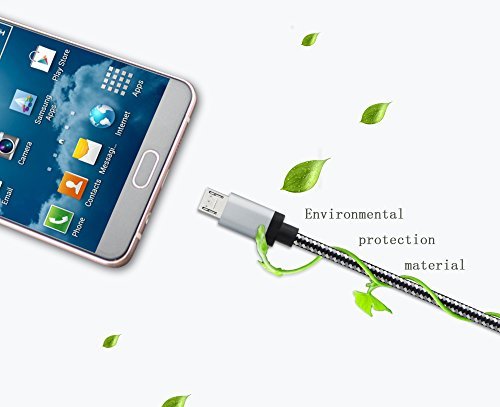 C  ble Micro USB Quntis   C  ble Nylon Micro Usb de Haute Vitesse  2 Pack Cable 2m Pratique  C  ble USB Cordon Micro USB  C  ble de Charge et Synchron