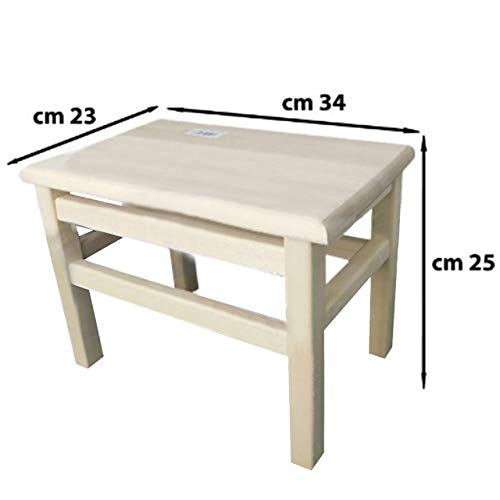 acl Taburete Silla Reposapiés Patas de Madera Dimensiones 23 x 34 cm Altura 25 cm