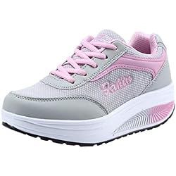 Zapatos para Mujer,Las Mujeres de Moda de Malla de Aumento de Zapatos Blandos Fondo de balancín Zapatos Zapatillas