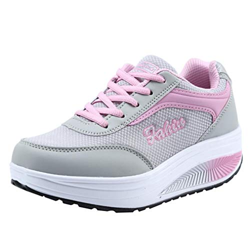 Zapatos para Mujer,Las Mujeres de Moda de Malla de Aumento de Zapatos Blandos Fondo de balancín Zapatos Zapatillas
