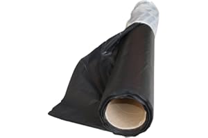 QEM Film plastique d'étanchéité sous-dalle en polyéthylène noir Type 200, 4x25m