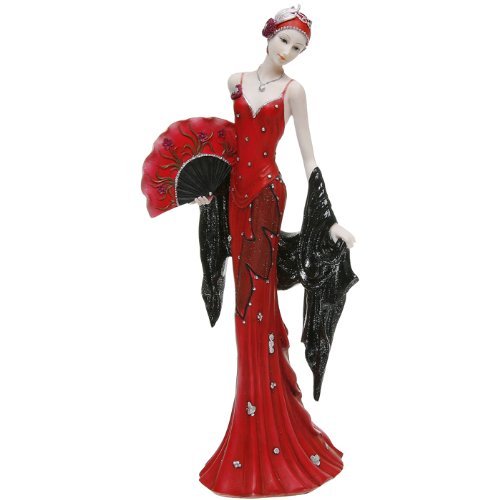 Joe Davis Charleston Ornament Elegant Crimson Red Lady Figurine