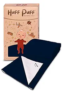 HuFF PuFF Baby Dry Sheet Washable Instandry Extra Absorbent Bed Protector Dry Sheet Skin Friendly and Heat Free Mattress - Medium (100cm * 70cm) - Navy Blue