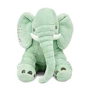 Mi Arcus Stampy Grayed Jade Elephant Soft Toy for Born Baby Boys and Girls Hugable Birthday Gift (40*50*30 cm) - Arcus