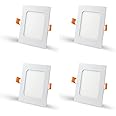 DMAK Multi Traders 3 Watt LED Concealed Square Shaped Panel Light with Adopter (Pack of 4) | Panel Lights for Ceiling | | POP False Ceiling |Energy-Efficient LED Lights – Bright
