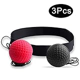 Mukum Boxing Reflexes Balls, 3PCS Boxing Headband Speed Balls for Adult/Kids Improving Punch Focus Sport Exercise Practice