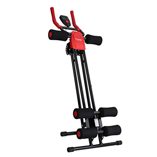 Finether Bauchtrainer Bauchmuskeltrainer Bauchwegtrainer AB Trainer 5-Minutes-Shaper 6 Intensitätsstufen Bauchtraining-Gerät Heimtrainer Fitnessgerät für Bauchmuskeltraining faltbar - 2