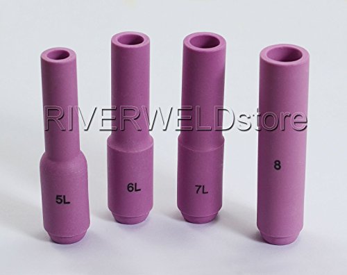 28pcs WIG-Schweißbrenner Lange WIG Gasdüsen Ersatz Ersatzteile für DB PTA WP17 18 26 - 3