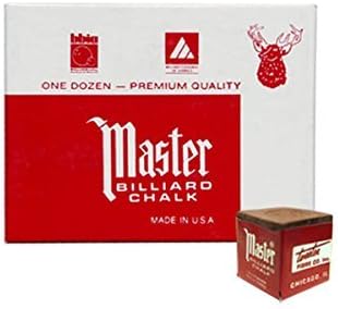 Masters Brown Billiard cue chalk - 1 dozen by Master